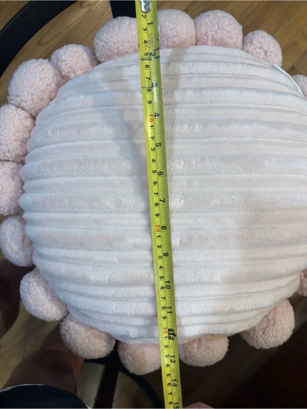 Koolaburra Round Pink Pom Pom Decorative Pillow